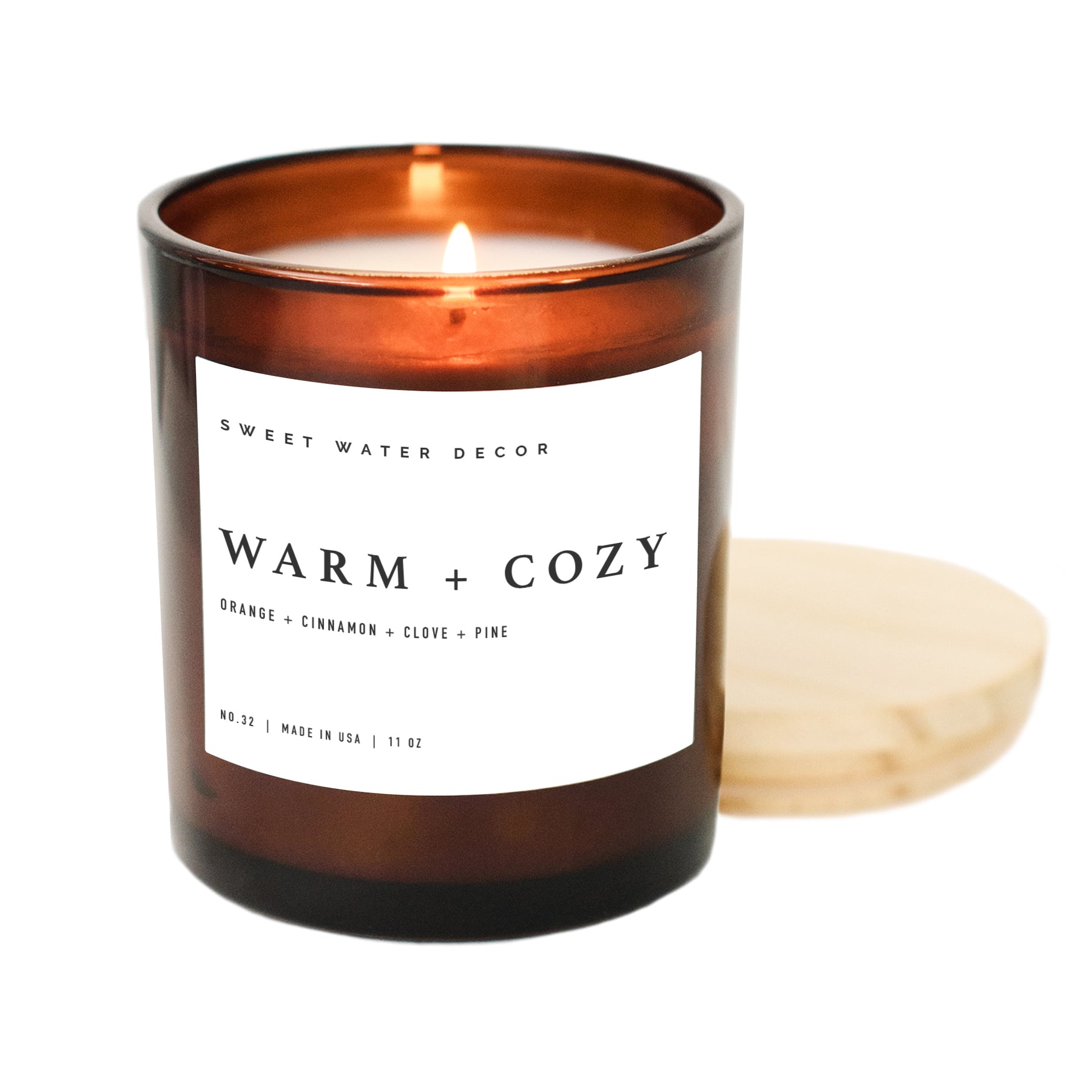 Sweet Water Candle Co. Warm and Cozy Soy Candle | 11oz Hand Made