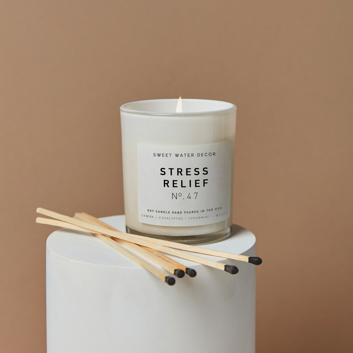 Sweet Water Candle Co. Stress Relief Soy Candle | 11oz Hand Made