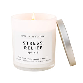 Sweet Water Candle Co. Stress Relief Soy Candle | 11oz Hand Made